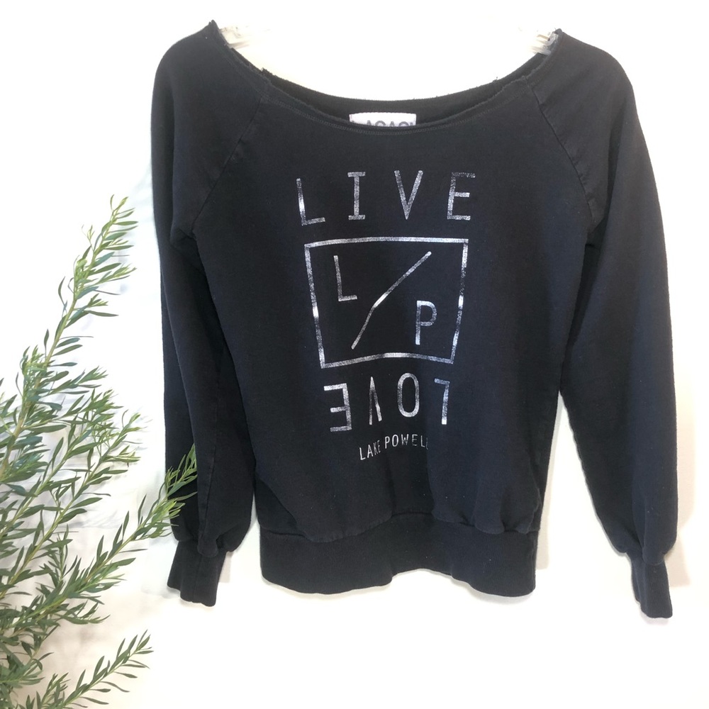 Peep shoulder Lake Powell sweatshirt